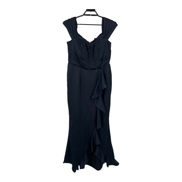 City Chic Dress Hypnotize Maxi dark blue Plus size XS 14 - Picture 1 of 8